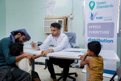 Our furniture donations arrived at medical clinics in Yemen with Pure Hands on behalf of a Fortune 100 client in Seattle, turning corporate surplus into lifesaving support.