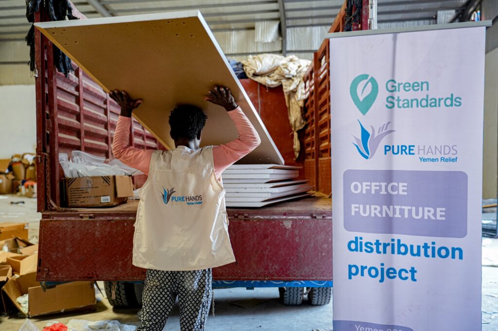 Green Standards donates furniture to non-profits around the world.