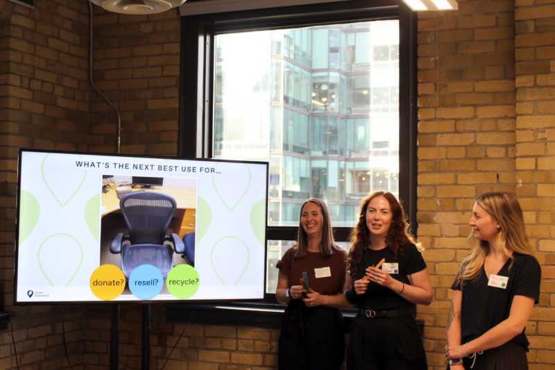 Office furniture reuse panel at Toronto Climate Week